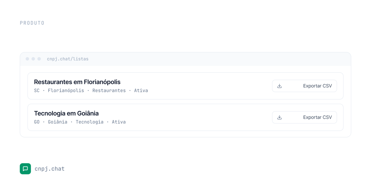 cnpj.chat - Salve a busca. Ela vira uma lista.